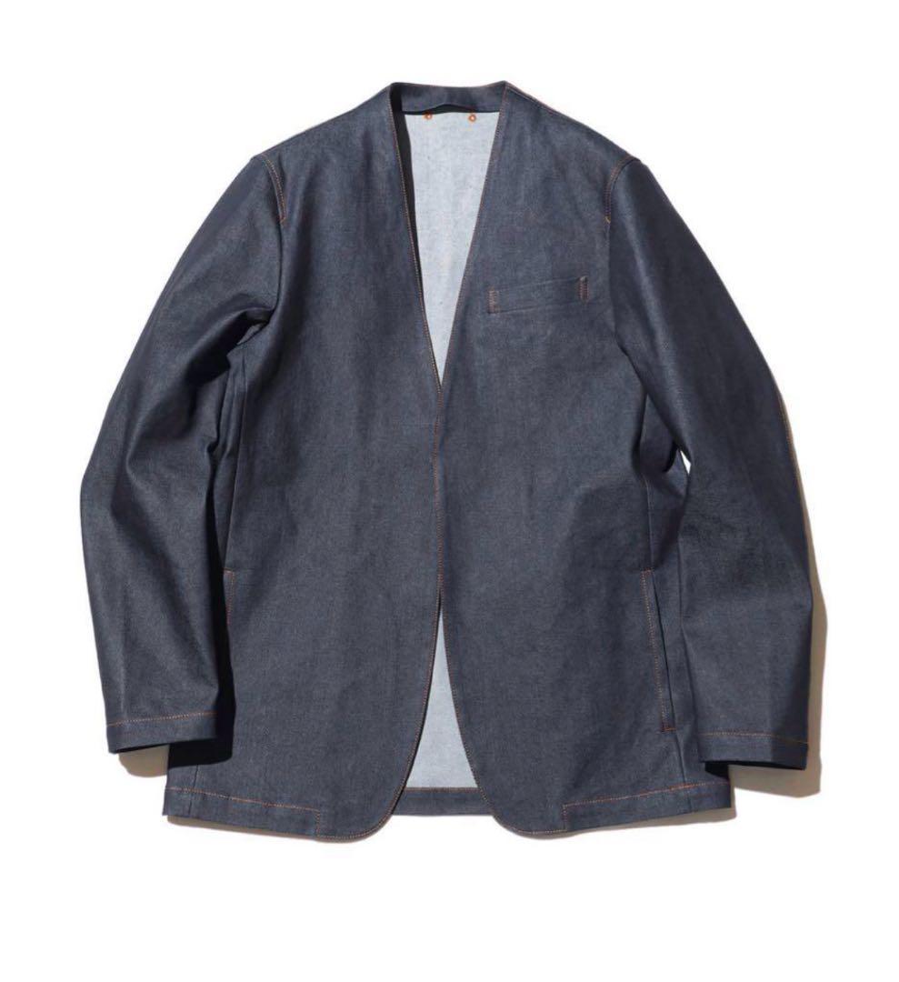 SOPH ソフ ノーカラーデニムジャケット サイズ：L