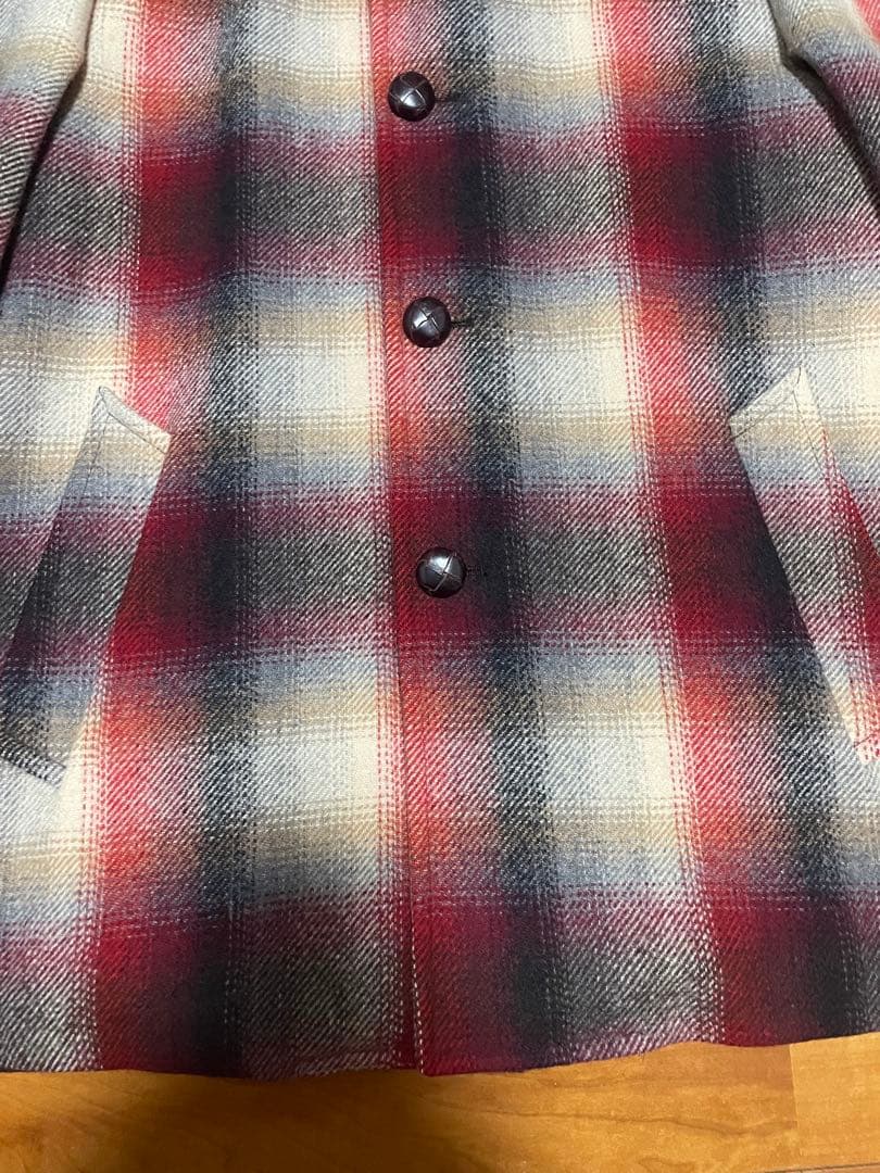 【希少】70s オンブレチェック　ウールボアコート