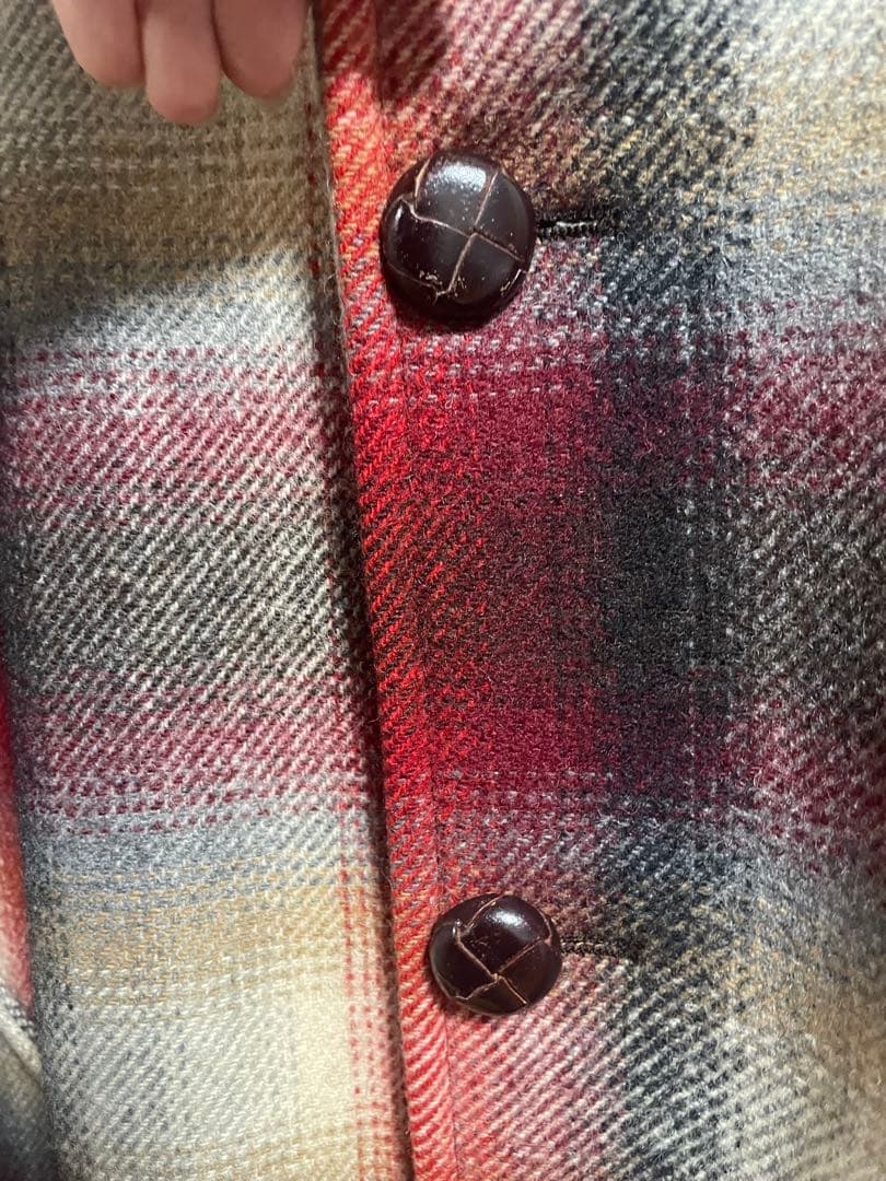 【希少】70s オンブレチェック　ウールボアコート