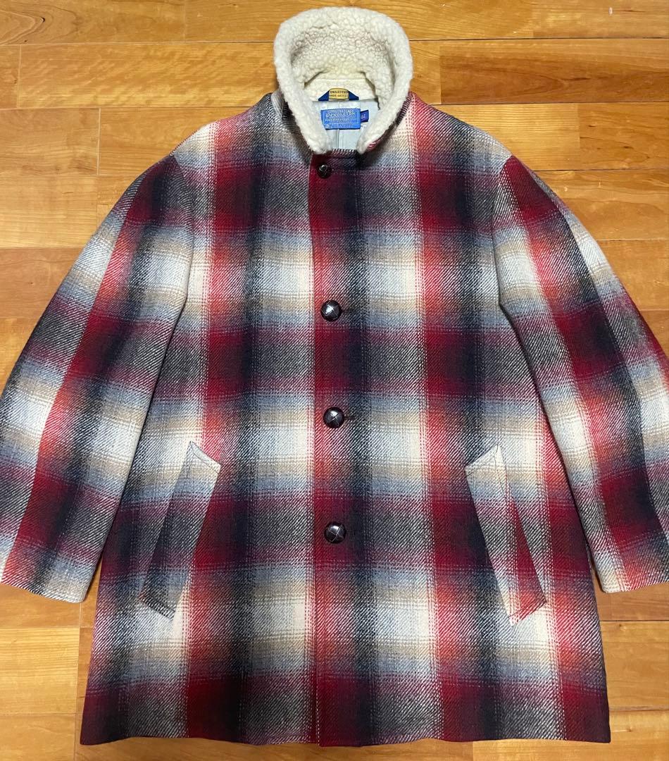 【希少】70s オンブレチェック　ウールボアコート