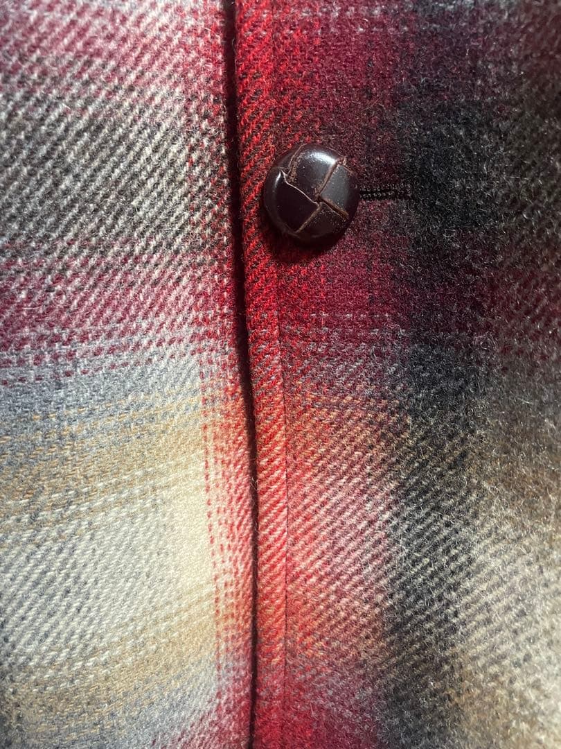 【希少】70s オンブレチェック　ウールボアコート