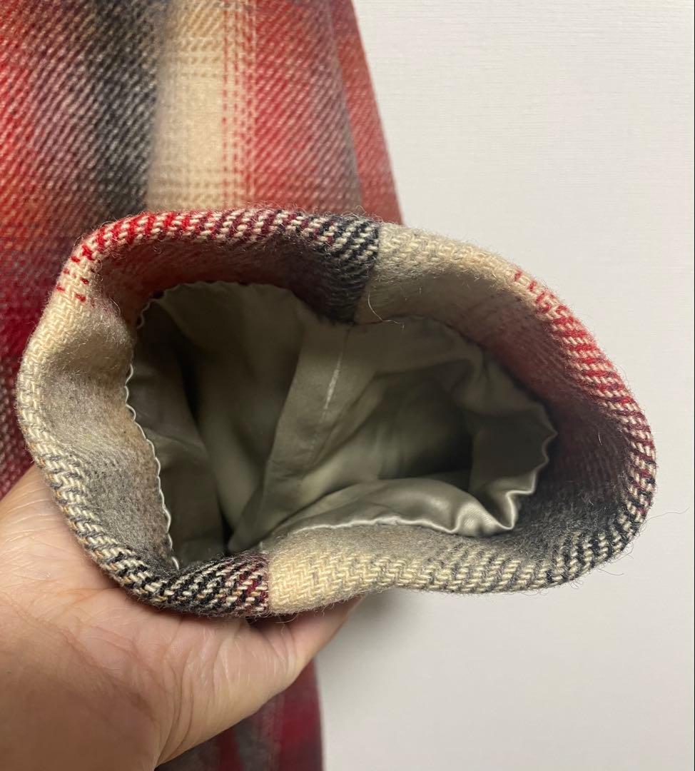 【希少】70s オンブレチェック　ウールボアコート