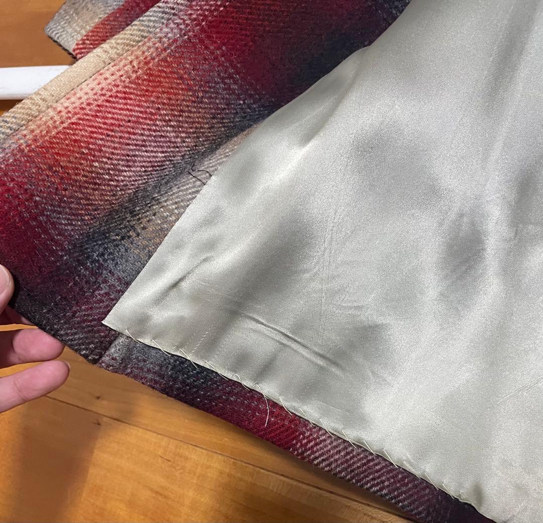 【希少】70s オンブレチェック　ウールボアコート