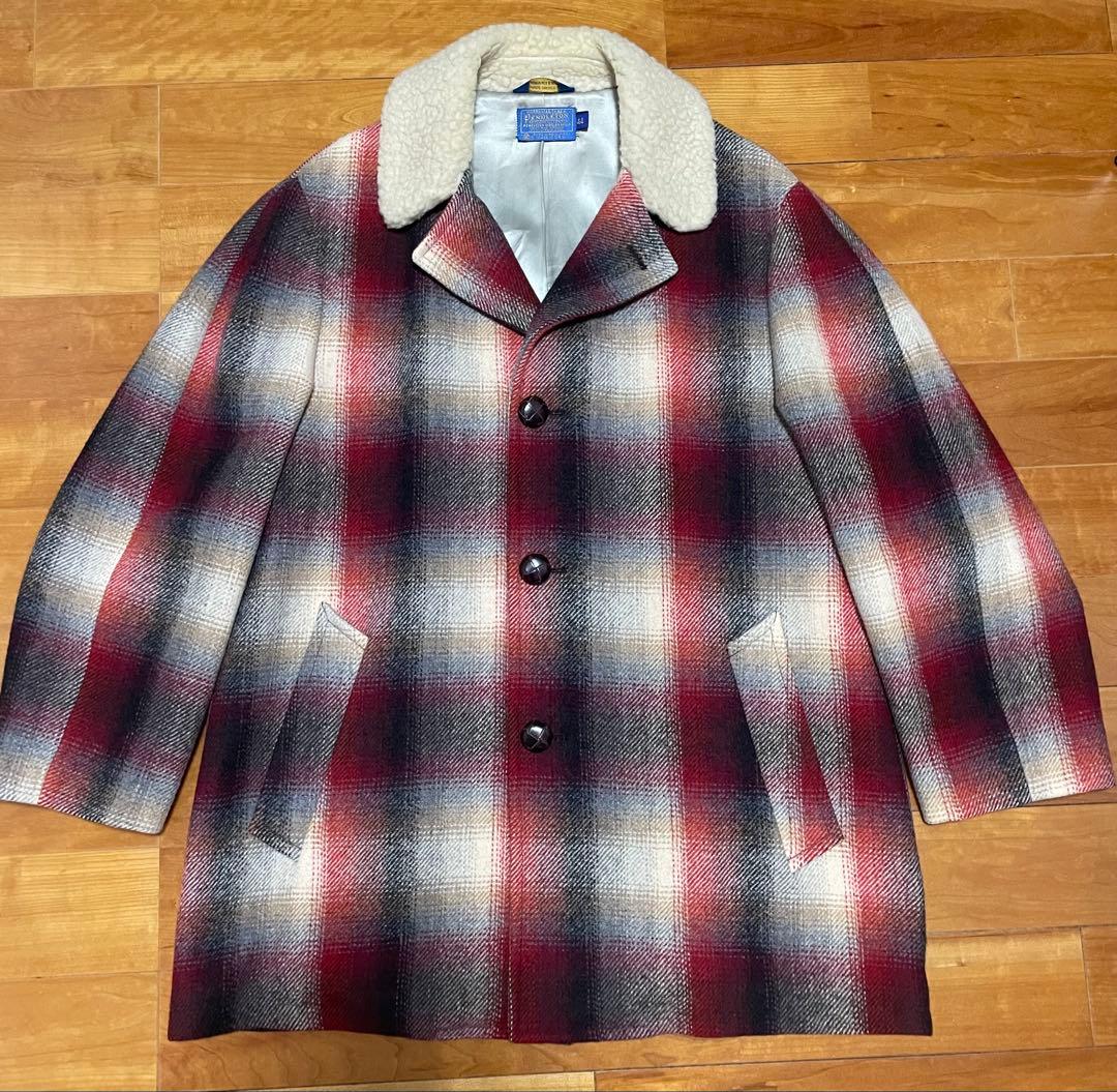 【希少】70s オンブレチェック　ウールボアコート
