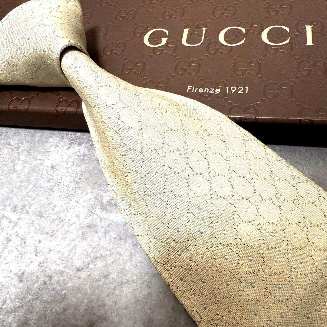【✨極美品✨】GUCCI グッチ ネクタイ インターロッキング シルク 結婚式