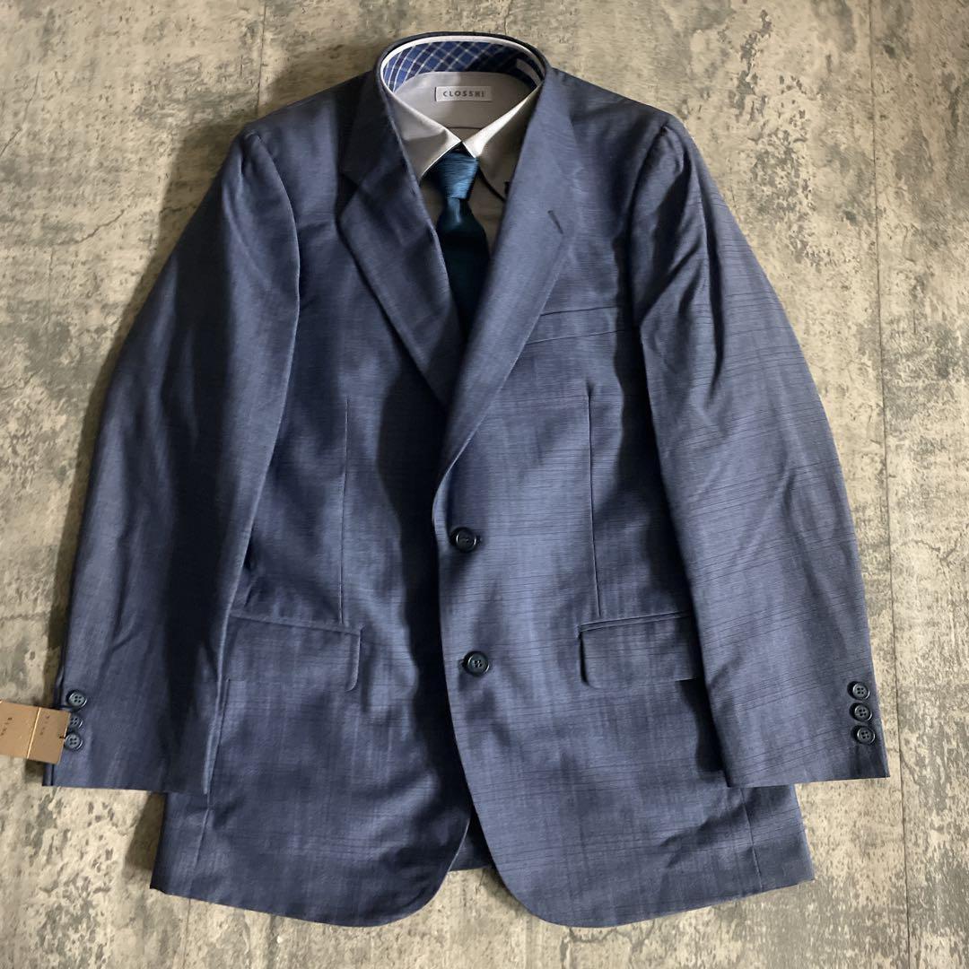 Christian Diorネクタイ レアカラー パープルブルーチェック柄スーツ