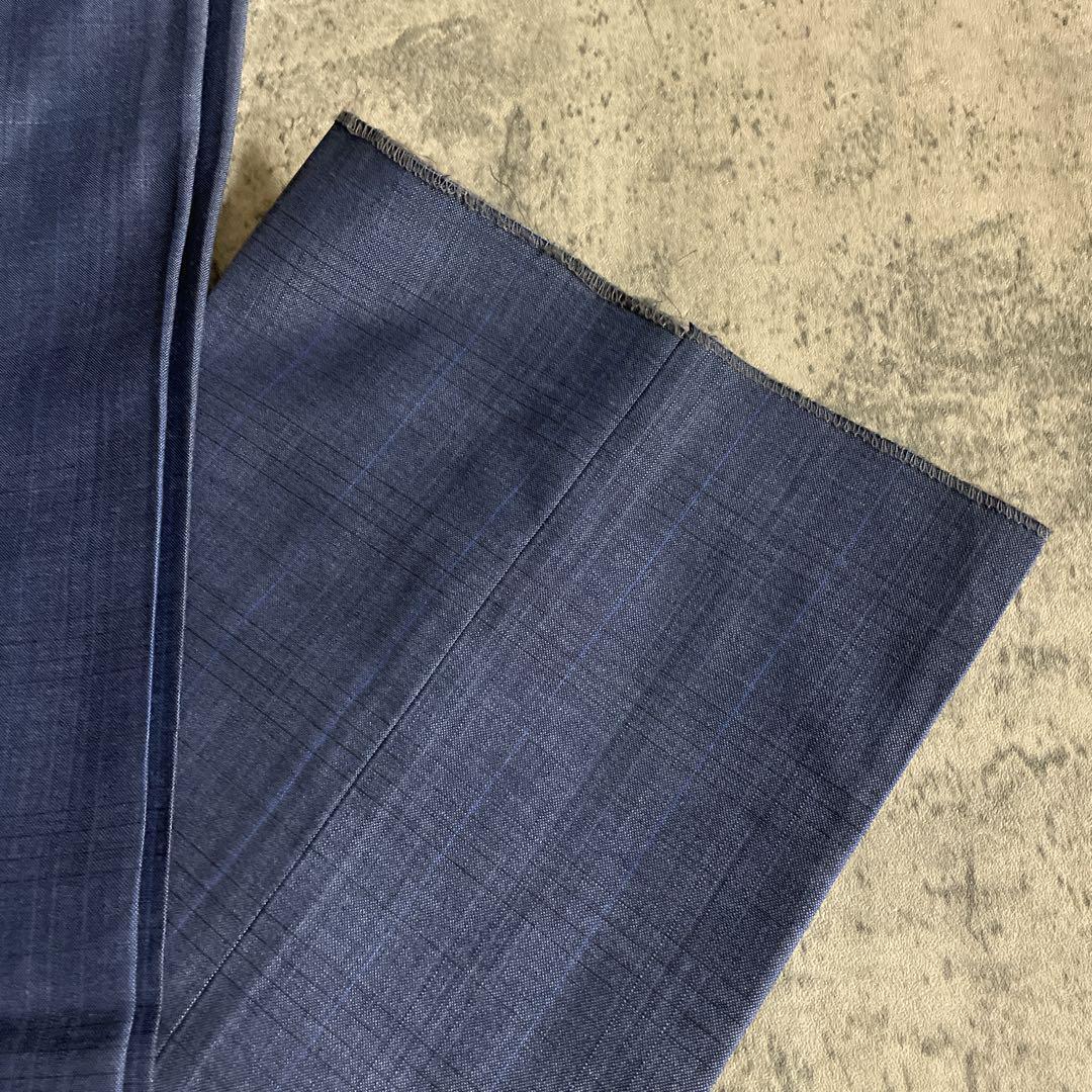 Christian Diorネクタイ レアカラー パープルブルーチェック柄スーツ