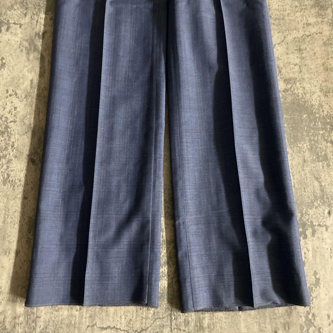 Christian Diorネクタイ レアカラー パープルブルーチェック柄スーツ