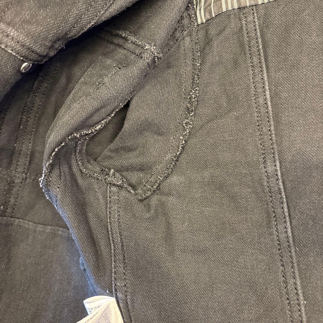 バーバリーブラックレーベル 黒 デニムジャケット Gジャン