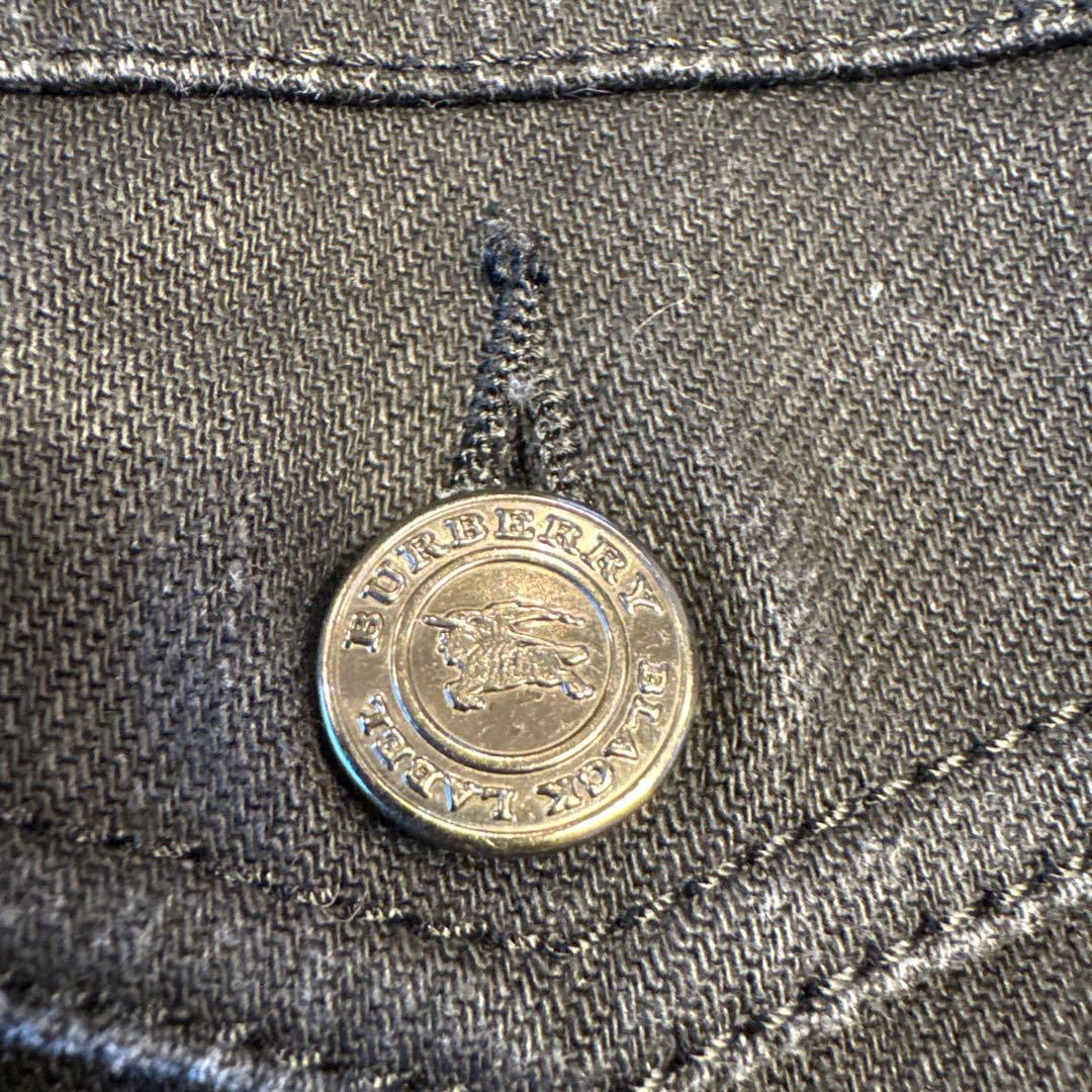 バーバリーブラックレーベル 黒 デニムジャケット Gジャン