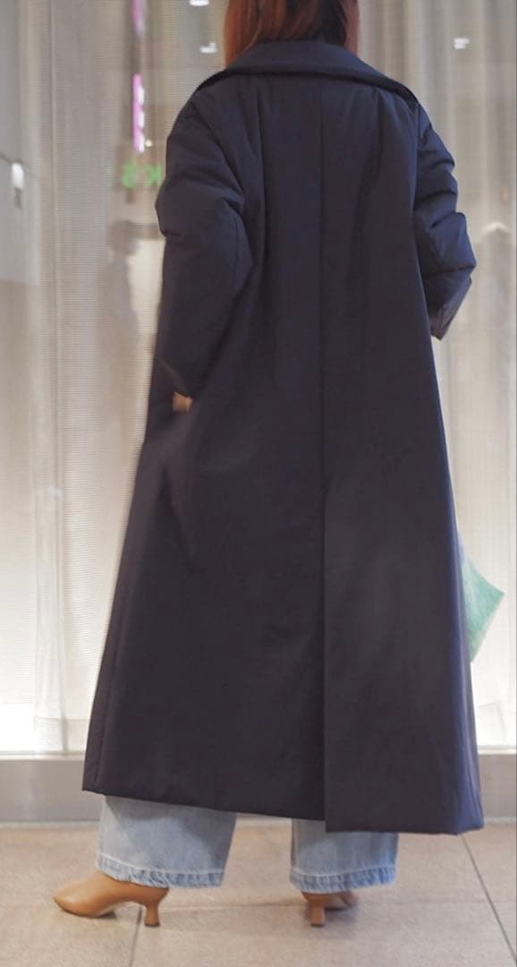 未使用　タグ付　シップス　ストレッチタフタコート　ネイビー　手洗い可