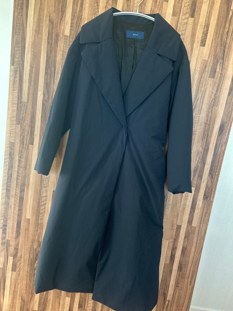 未使用　タグ付　シップス　ストレッチタフタコート　ネイビー　手洗い可