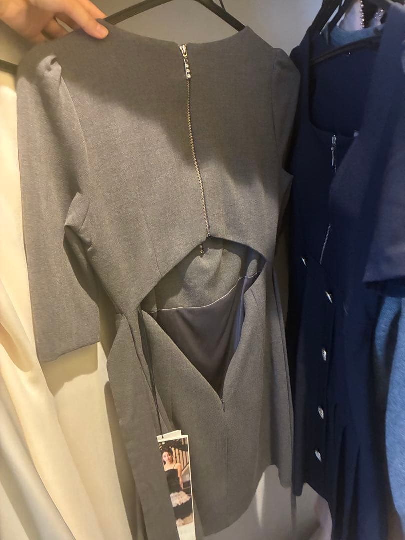 【最終値下げ】グレー ミニドレス Andy