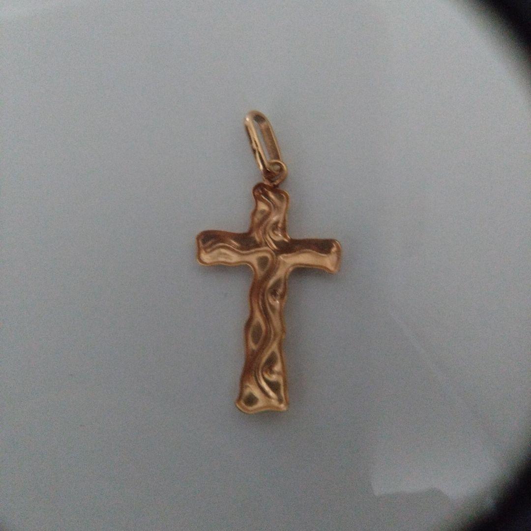 K18 十字架　クロスネックレス チャー厶