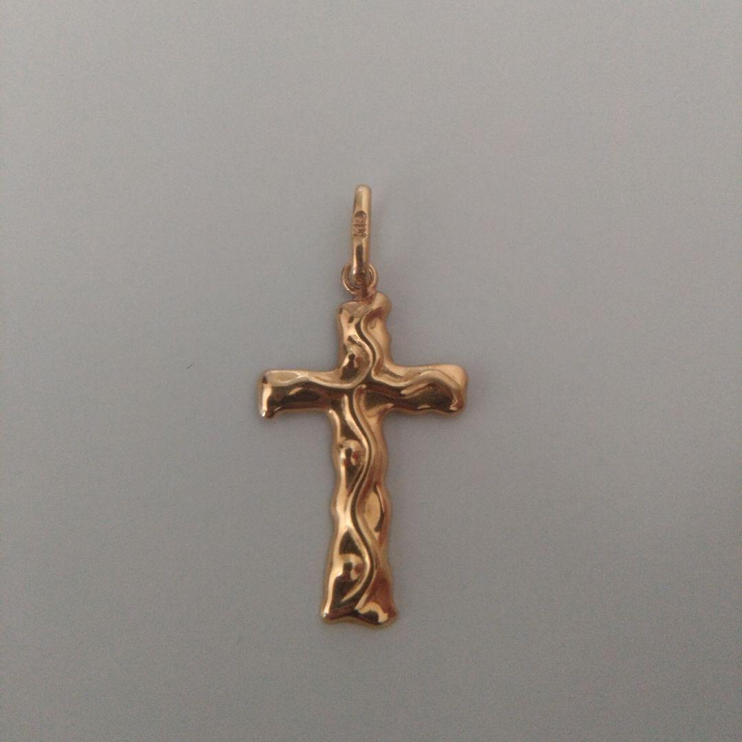 K18 十字架　クロスネックレス チャー厶