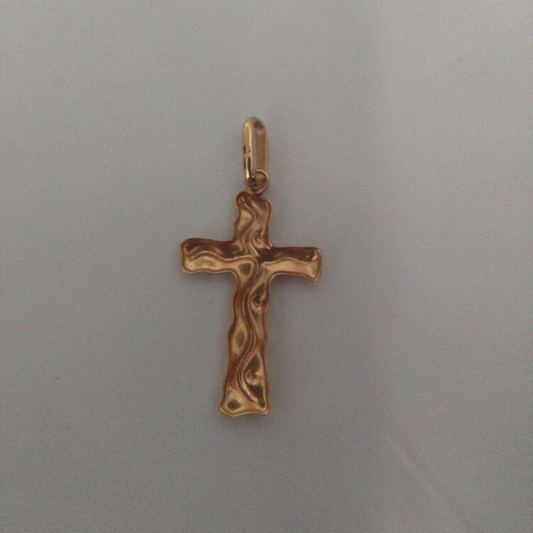 K18 十字架　クロスネックレス チャー厶