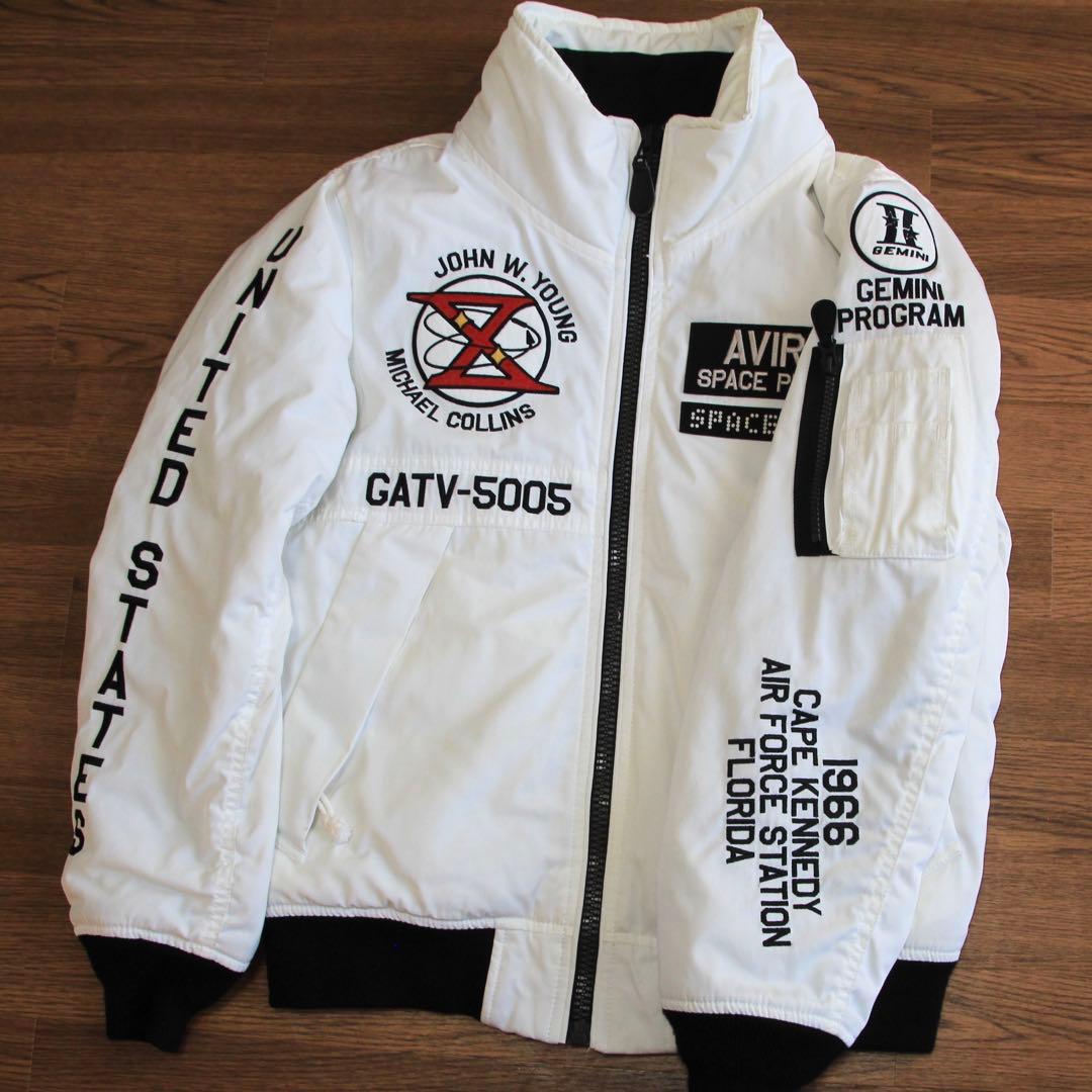【美品】AVIREX GATV-5005 flight jacket White