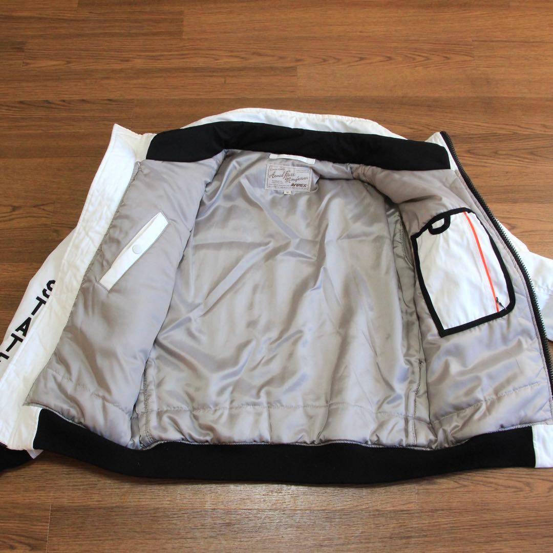 【美品】AVIREX GATV-5005 flight jacket White