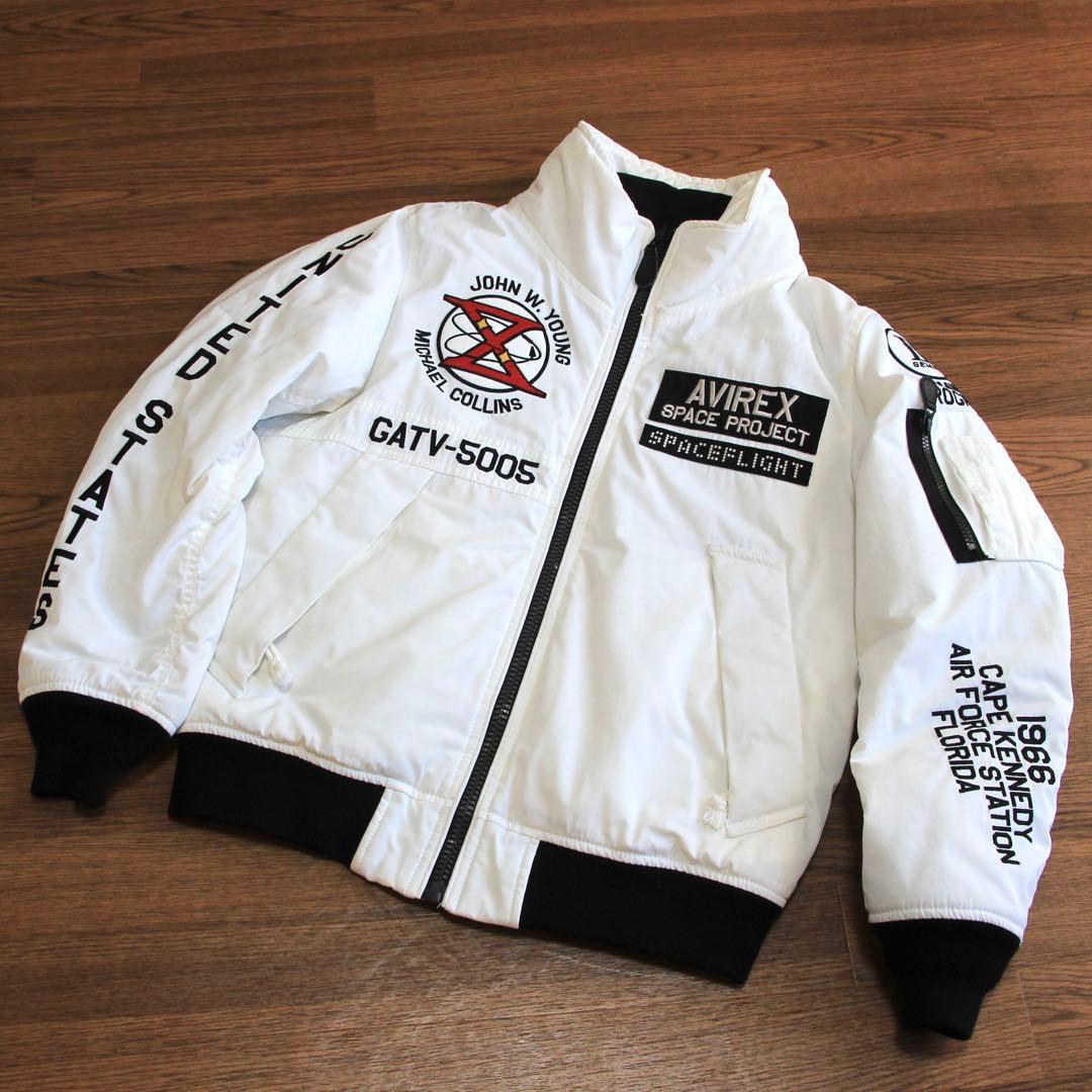 【美品】AVIREX GATV-5005 flight jacket White