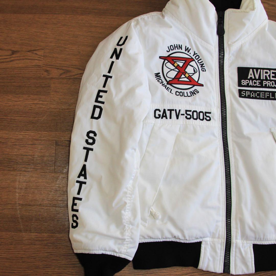 【美品】AVIREX GATV-5005 flight jacket White