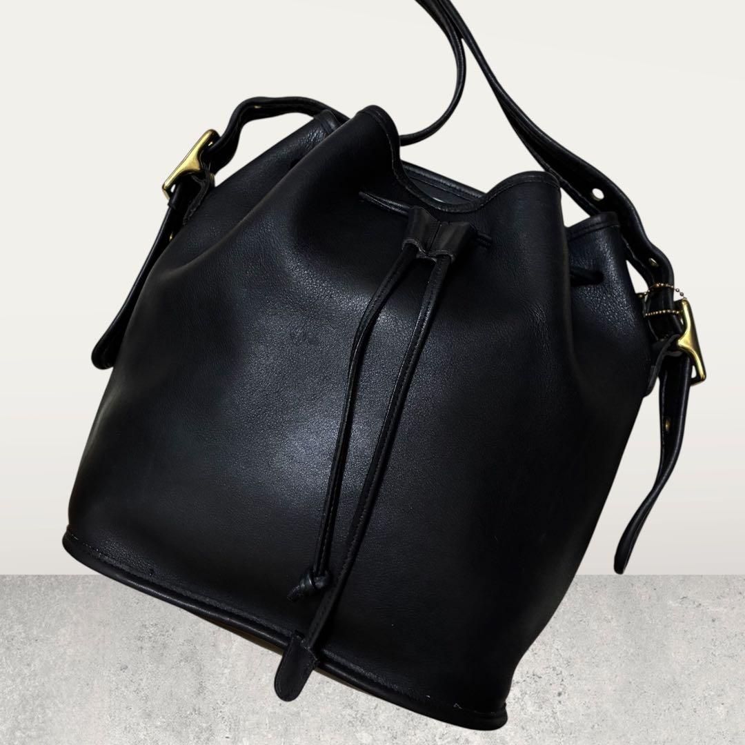 美品/USA製 COACH オールドコーチ 巾着 ショルダーバッグ 9952