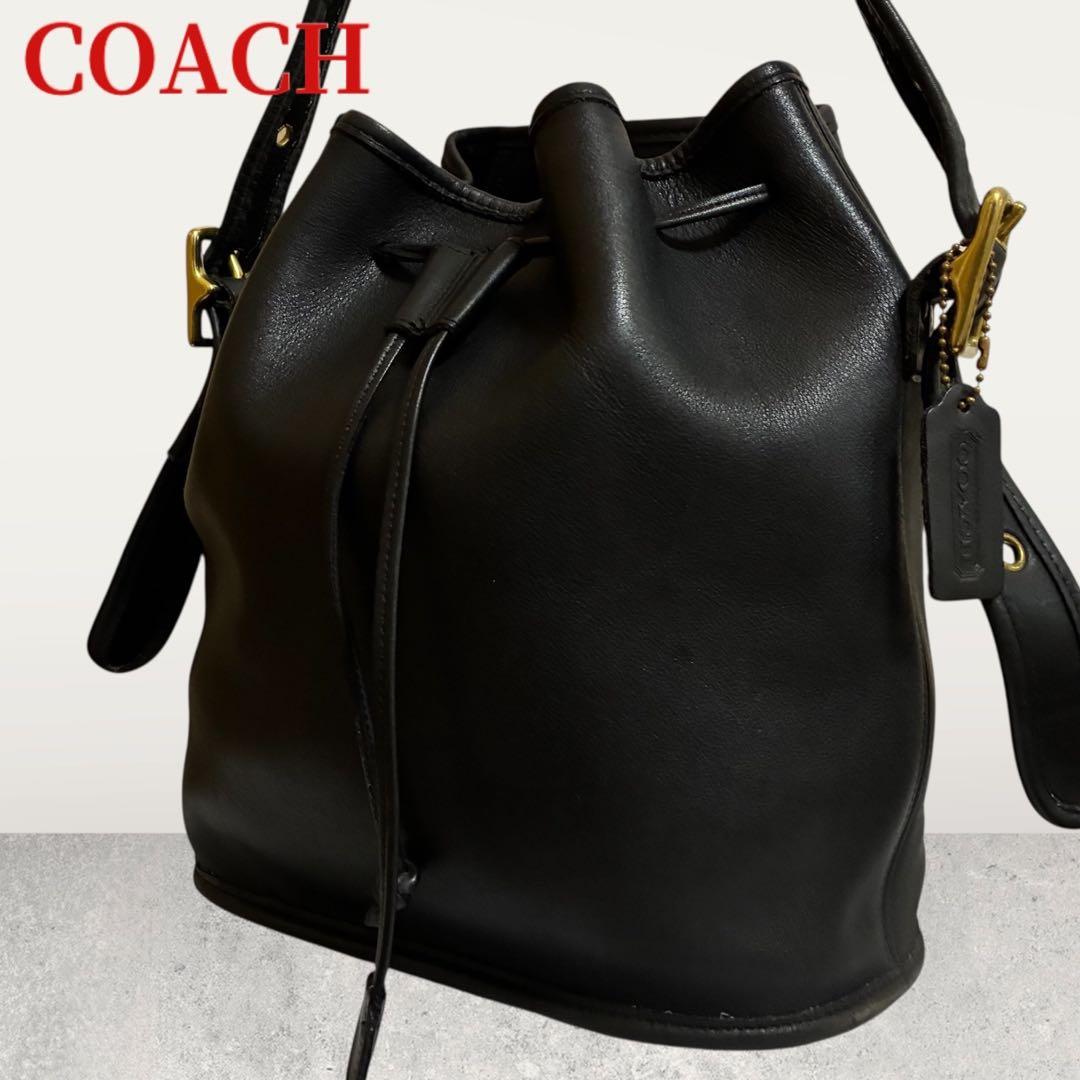 美品/USA製 COACH オールドコーチ 巾着 ショルダーバッグ 9952