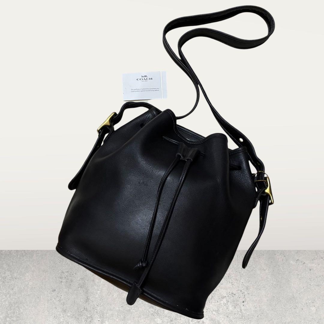 美品/USA製 COACH オールドコーチ 巾着 ショルダーバッグ 9952