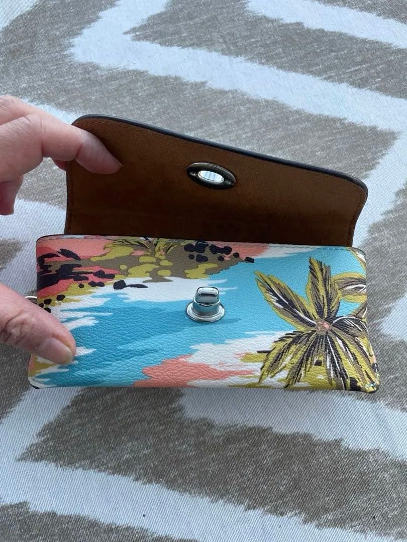 新品未使用　COACH メガネ　サングラスケース　ハワイ限定　パームツリー柄