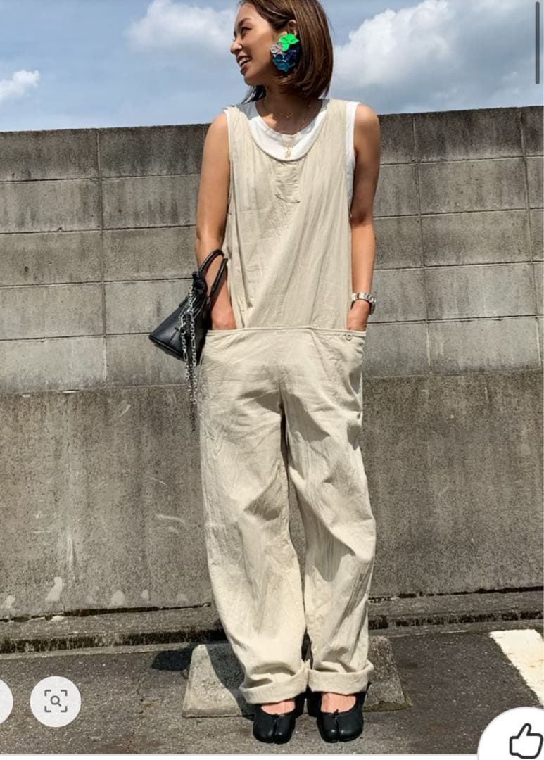 TODAYFUL コットンポケットコンビネゾン　ベージュ　極美品❣️