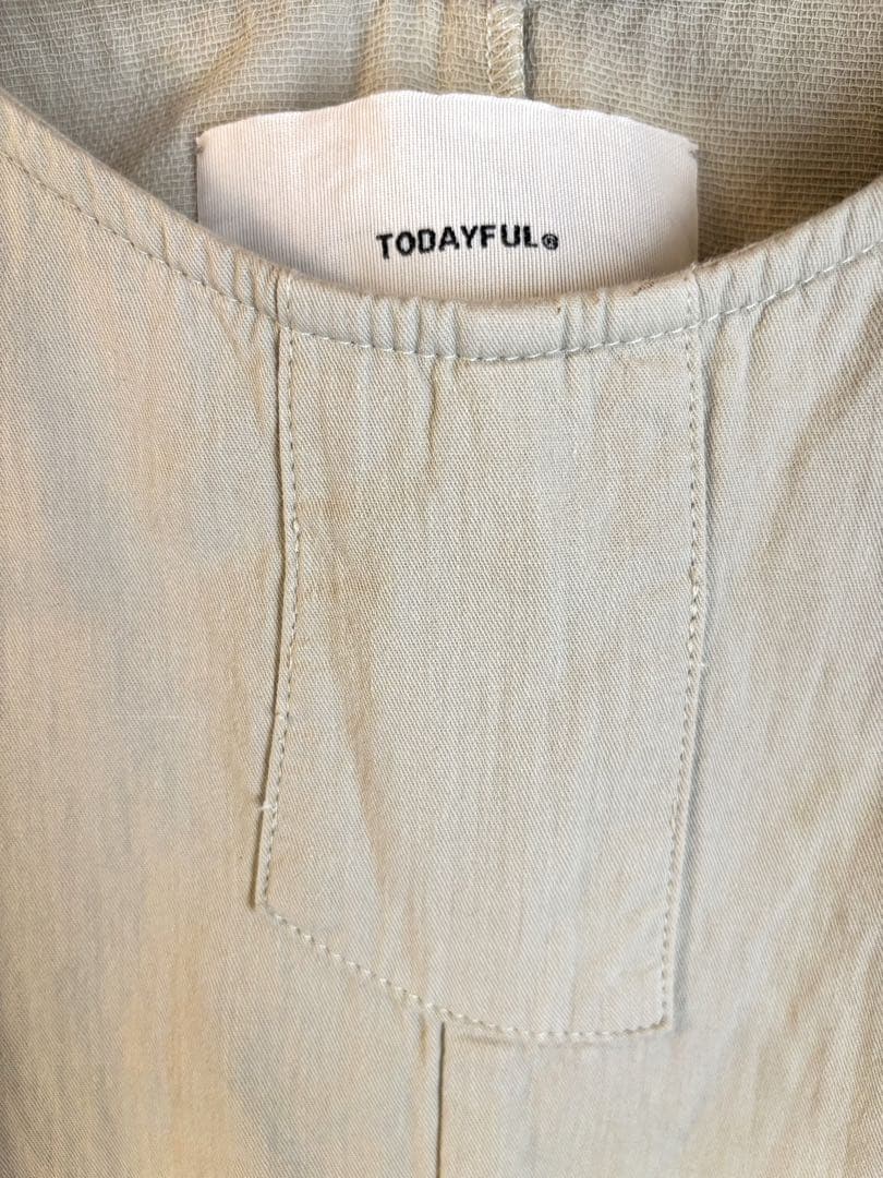 TODAYFUL コットンポケットコンビネゾン　ベージュ　極美品❣️