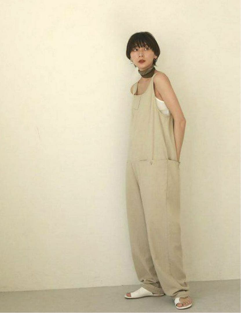 TODAYFUL コットンポケットコンビネゾン　ベージュ　極美品❣️