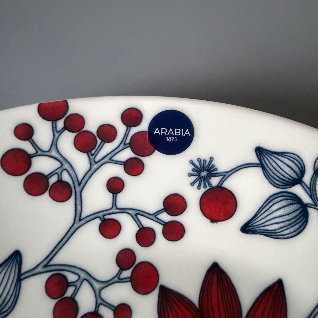 【新品未使用】アラビア ルノ オーバルプレート25cm フロストベリー