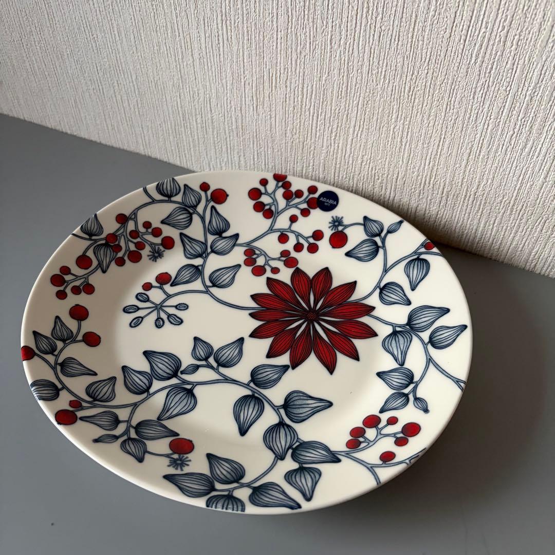 【新品未使用】アラビア ルノ オーバルプレート25cm フロストベリー