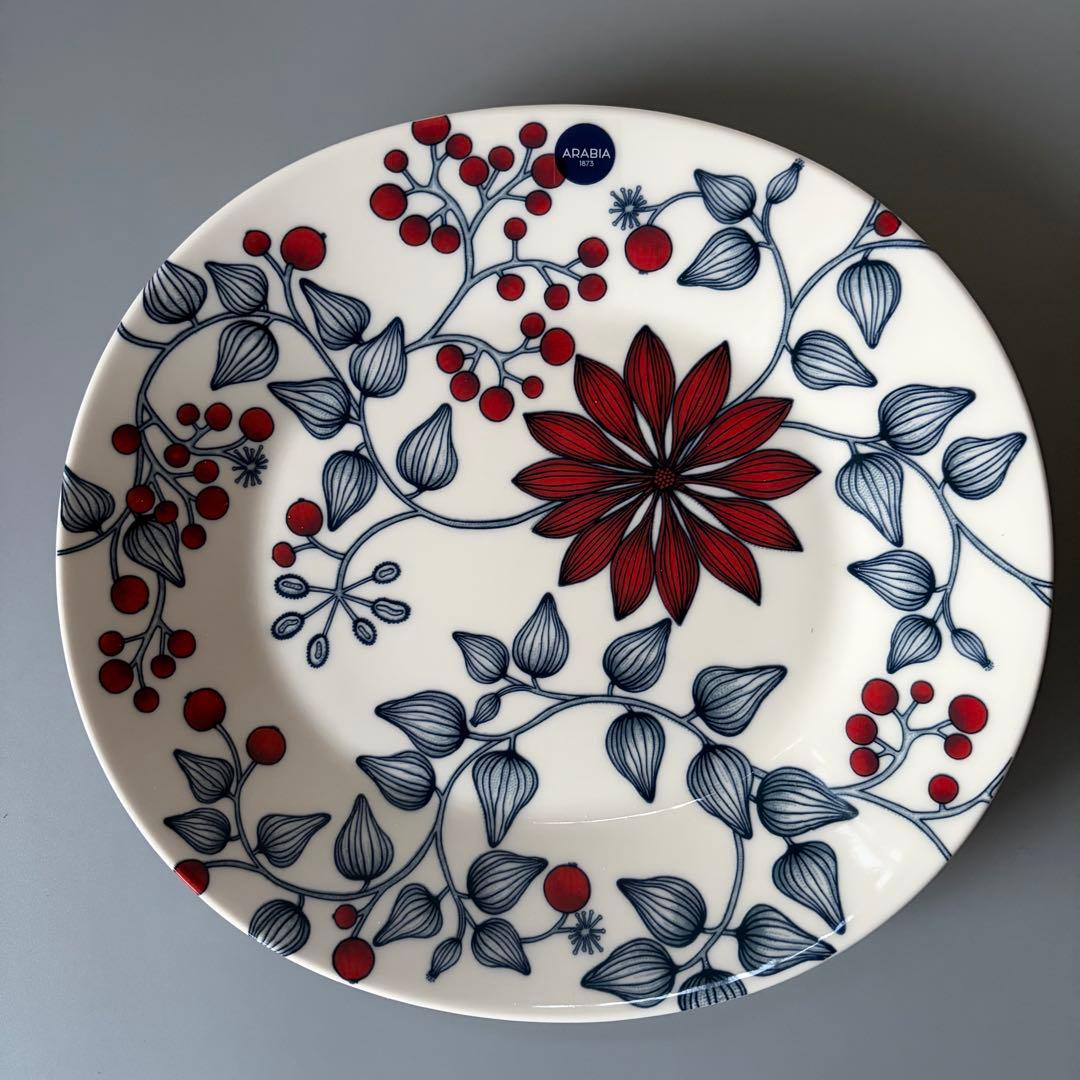 【新品未使用】アラビア ルノ オーバルプレート25cm フロストベリー