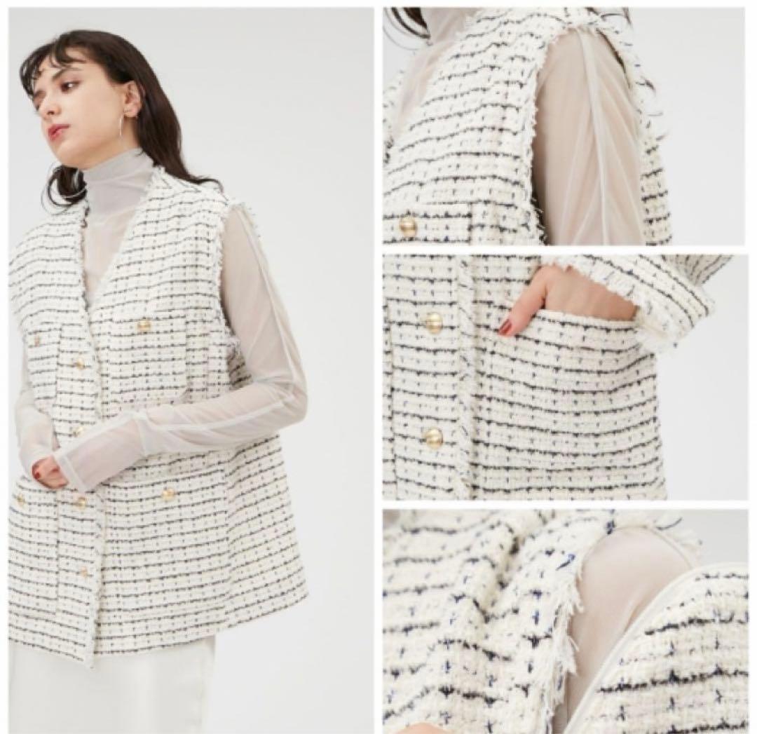 【極美品】FRAY I.D フレイ アイディー ツイード2wayジャケット　S