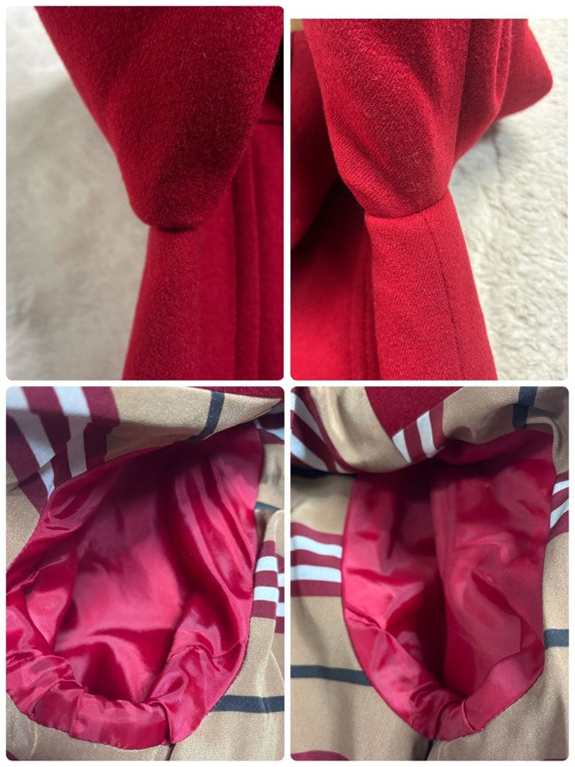 バーバリーブルーレーベル フーデッドコート ウールコート2way