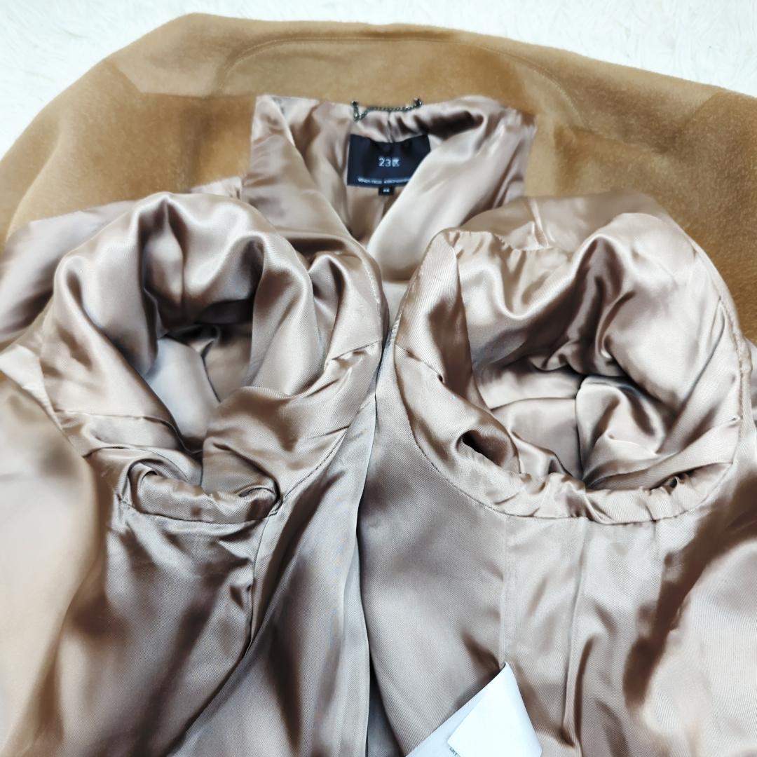 【未使用】近年モデル 23区 チェスターコート ロング カシミヤ ゆったり 46