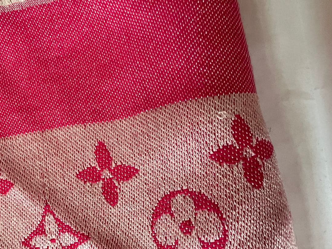 さらぽん　ルイヴィトン　大判ストール　ピンク