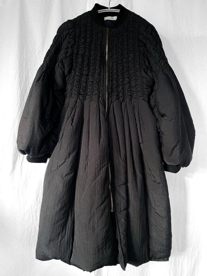 【新品未使用】ボリューム袖　エコロングダウンコート　中綿キルティング