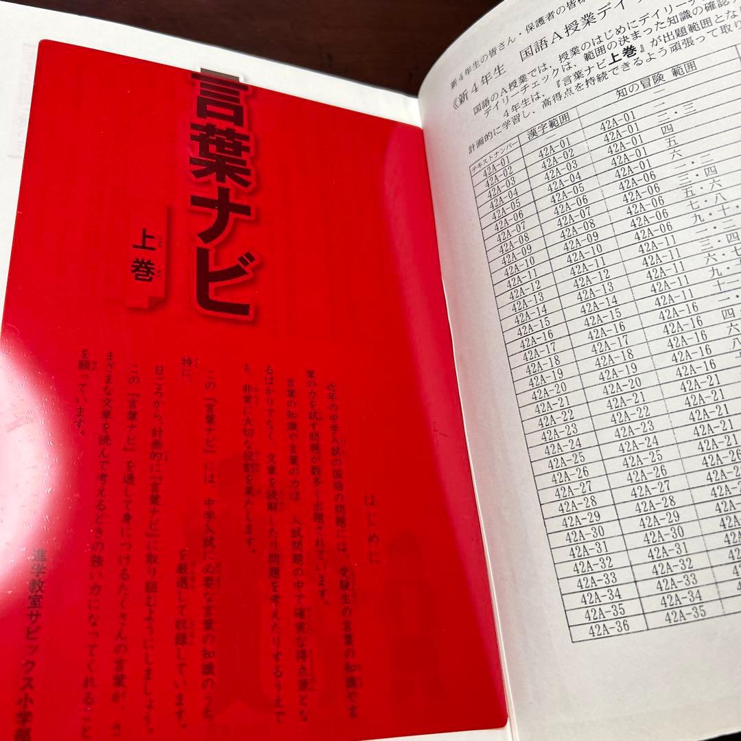 16-17や　重要教材　サピックス　SAPIX 言葉ナビ 上巻・下巻セット