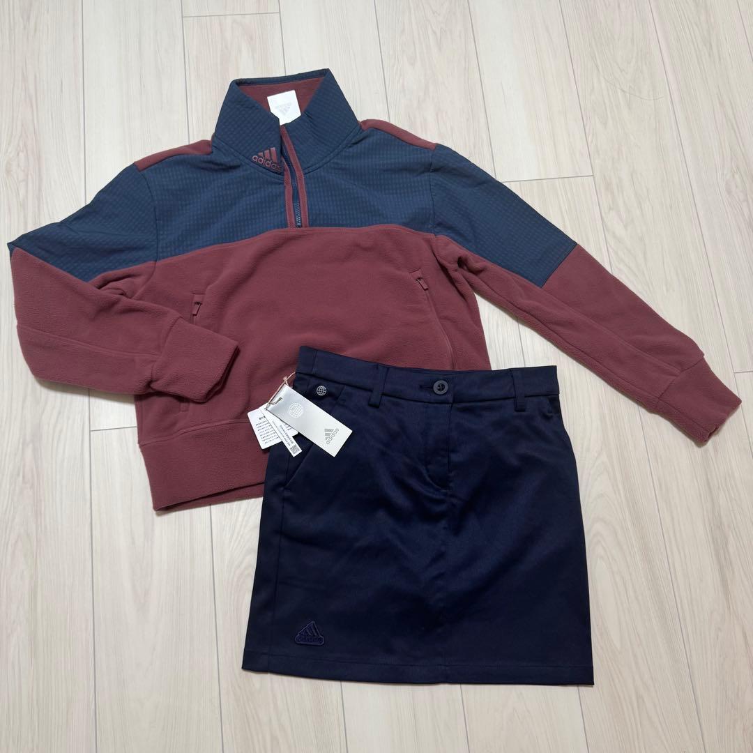 新品 アディダス セットアップ フリース もこもの スカート 秋冬 長袖