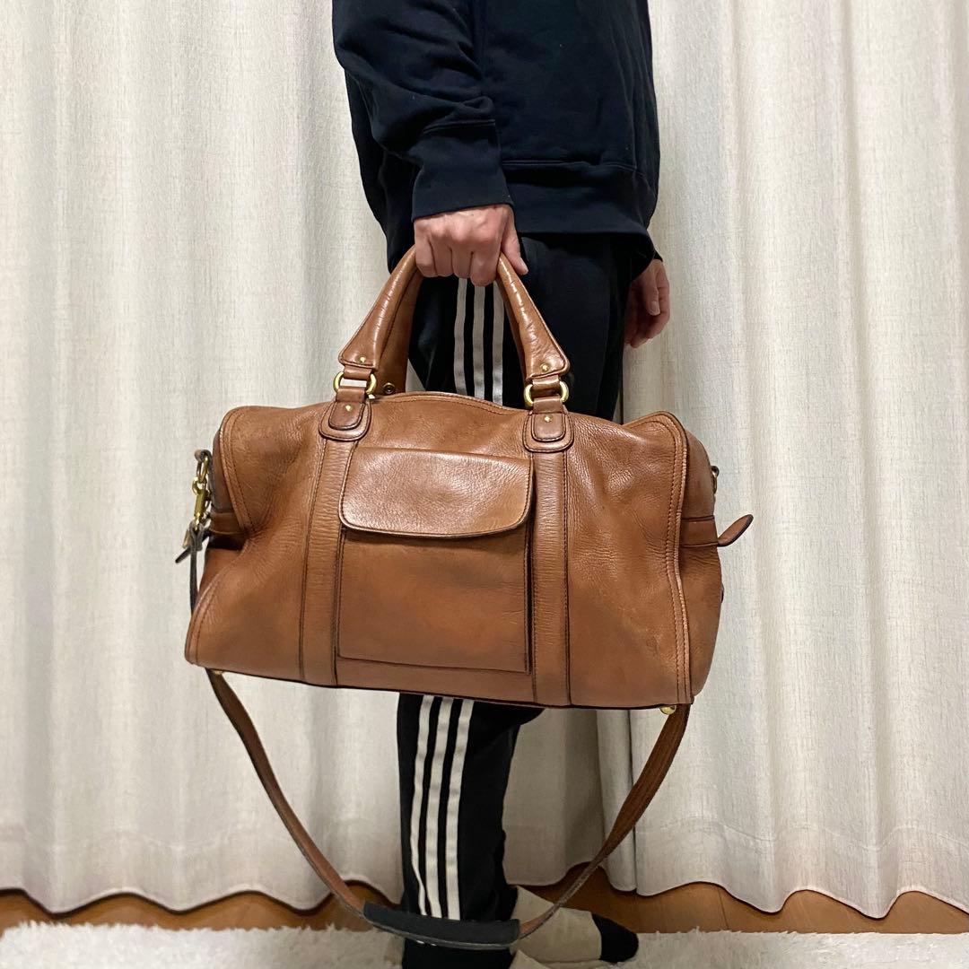希少　PORTER バロン　2WAYボストンバッグオールレザー　ブラウン