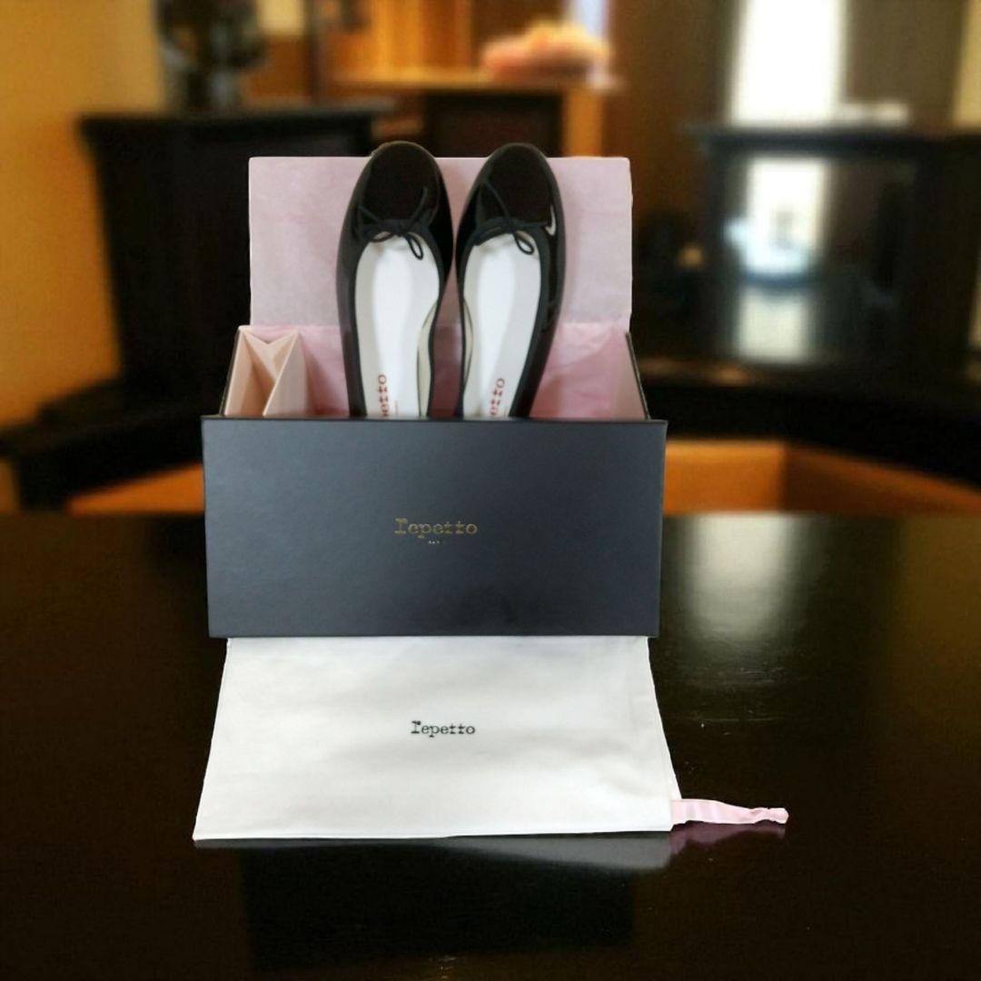 新品　レペット　バレエシューズ　パンプス　フラット 雨天対応　ブラック　23