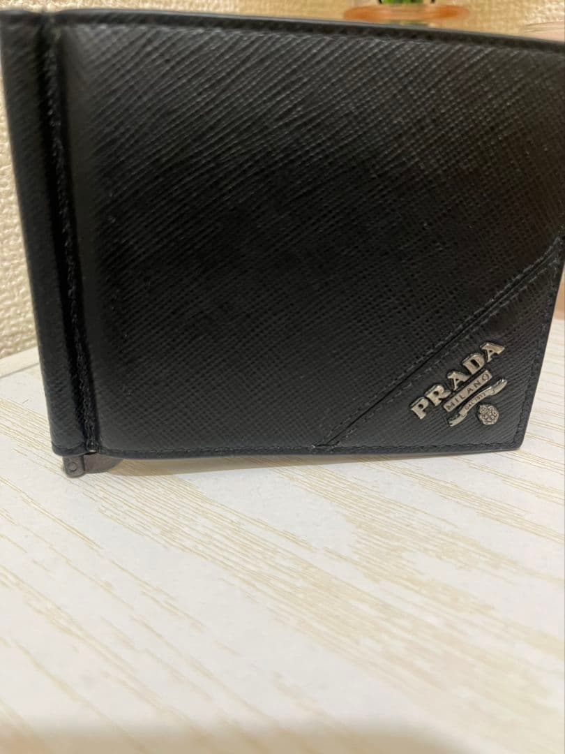 ！様☆正規品　PRADA ブラック レザー マネークリップ
