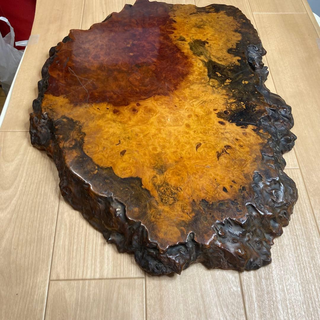 花台　希少な花梨（かりん）の瘤（こぶ）材？53センチ×41センチ厚さ4センチ