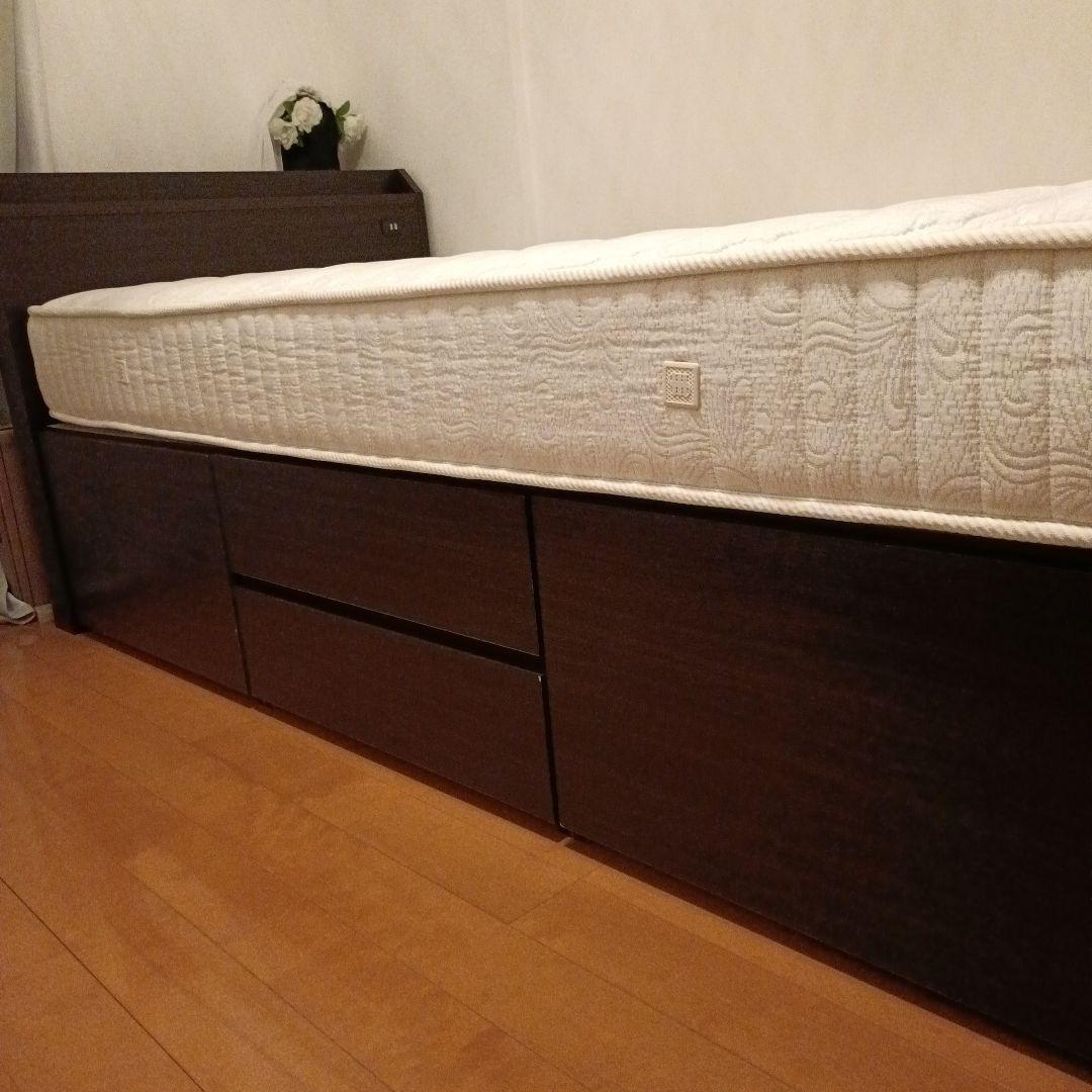 【特価】シングルベッドフレーム ダークブラウン NITORI