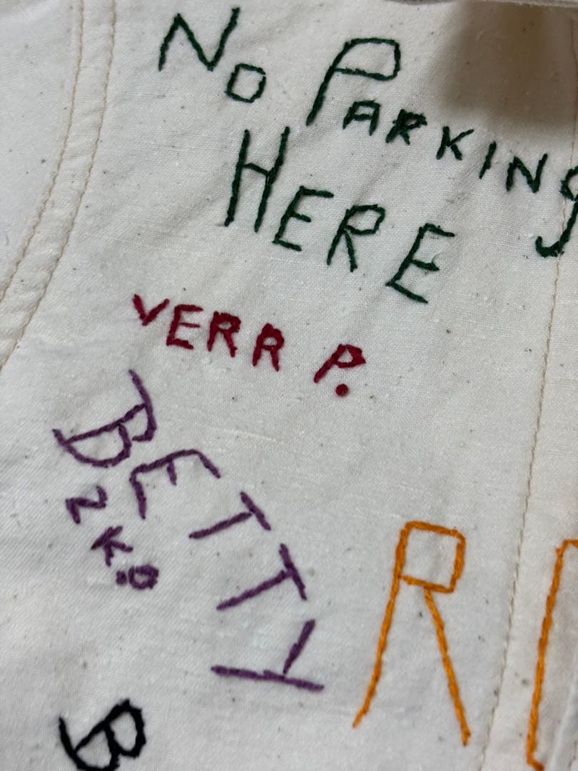 DENIMDUNGAREE カラフルラクガキハンド刺繍錆加工ボタンジャケット