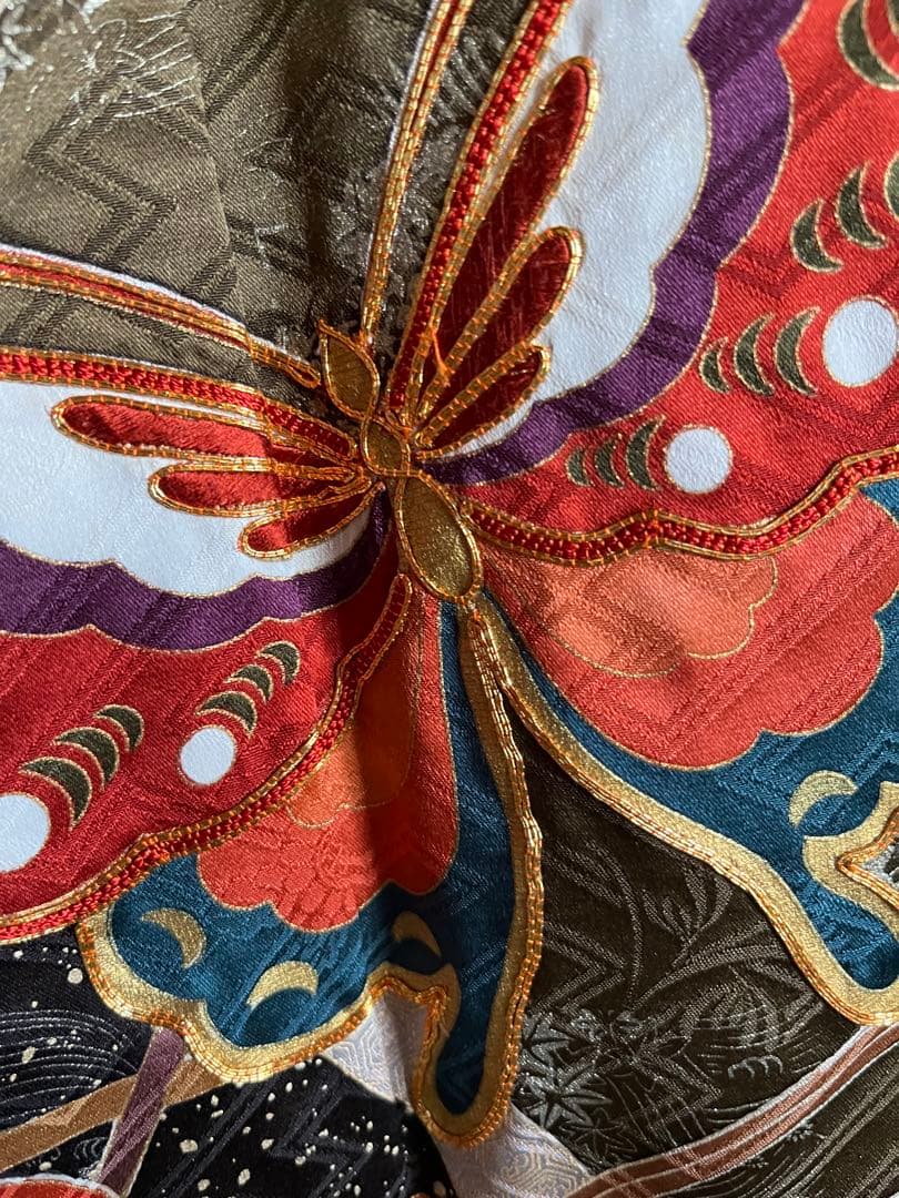 正絹振袖　蝶々柄　成人式