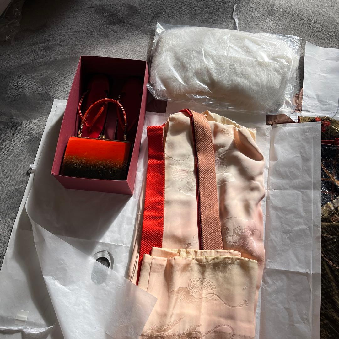 正絹振袖　蝶々柄　成人式