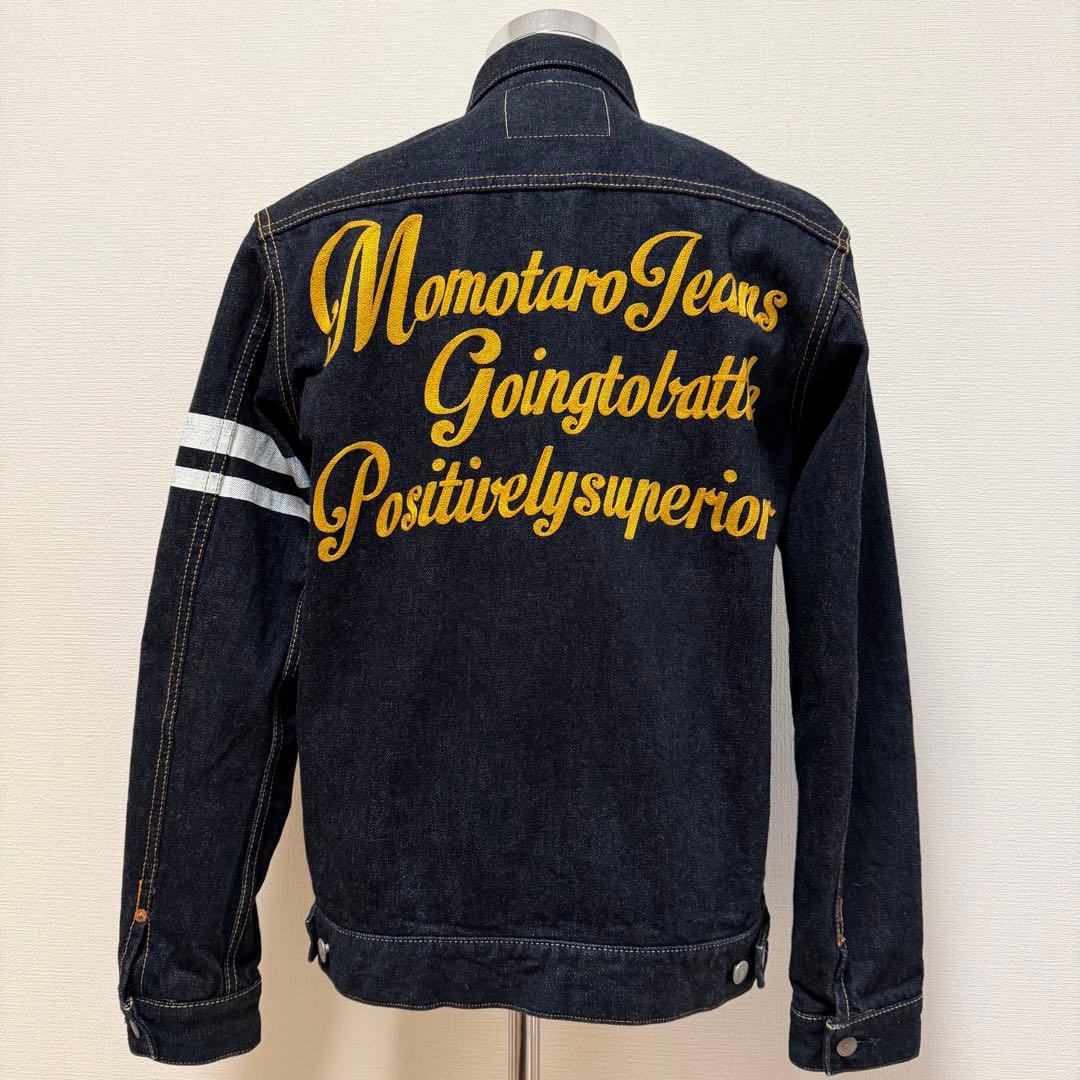 桃太郎ジーンズ　デニムジャケット　出陣　赤耳　濃紺　バック刺繍　日本製　XL